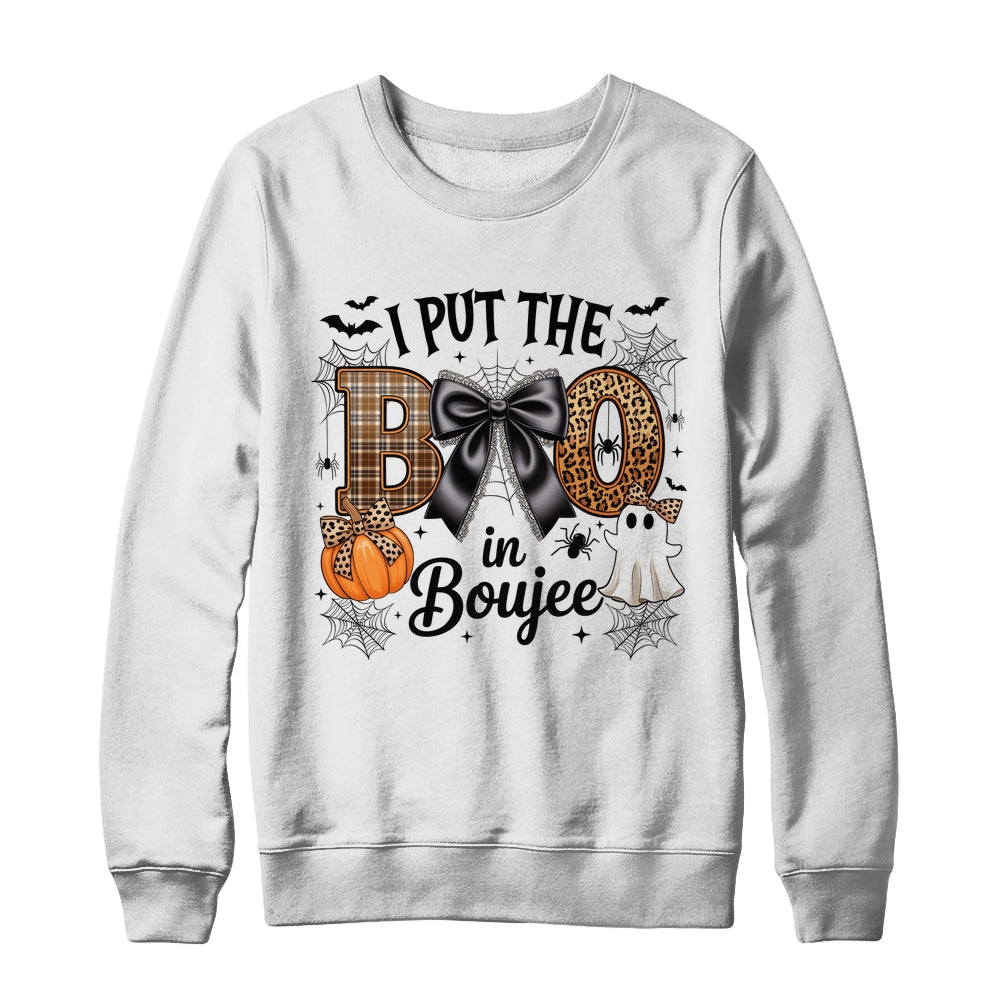 I Put The Boo In Boujee Coquette Halloween Spooky Season Shirt & Sweatshirt | teecentury