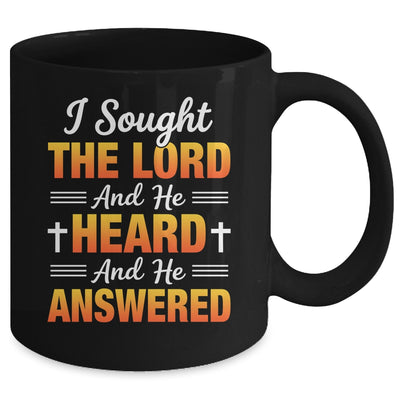 I Sought The Lord And He Heard And He Answered Christian Men Women Mug | teecentury
