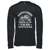 I Stopped Farming To Be Here Funny Farmer Design Vintage Shirt & Hoodie | teecentury