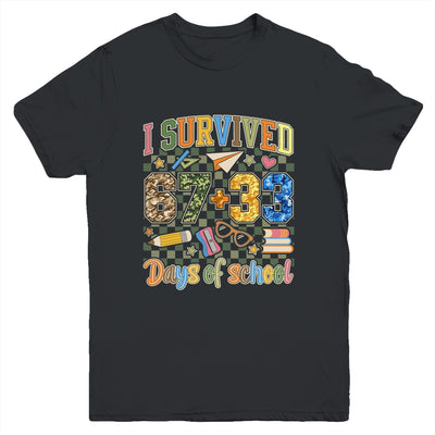 I Survived 100 Days Of School Funny Camo 67 Days Of School Youth Shirt | teecentury