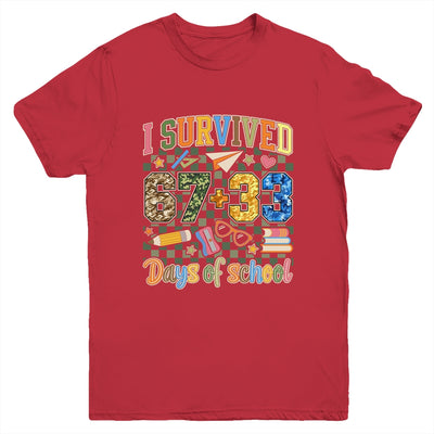I Survived 100 Days Of School Funny Camo 67 Days Of School Youth Shirt | teecentury