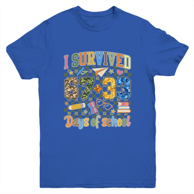 I Survived 100 Days Of School Funny Camo 67 Days Of School Youth Shirt | teecentury