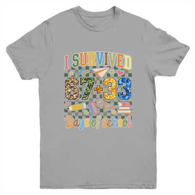 I Survived 100 Days Of School Funny Camo 67 Days Of School Youth Shirt | teecentury
