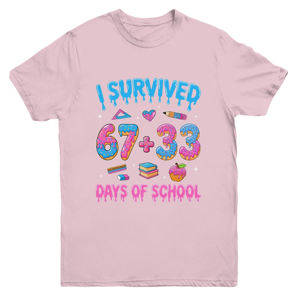 I Survived 100 Days Of School I Survived 67 Days 6 7 Meme Youth Shirt | teecentury