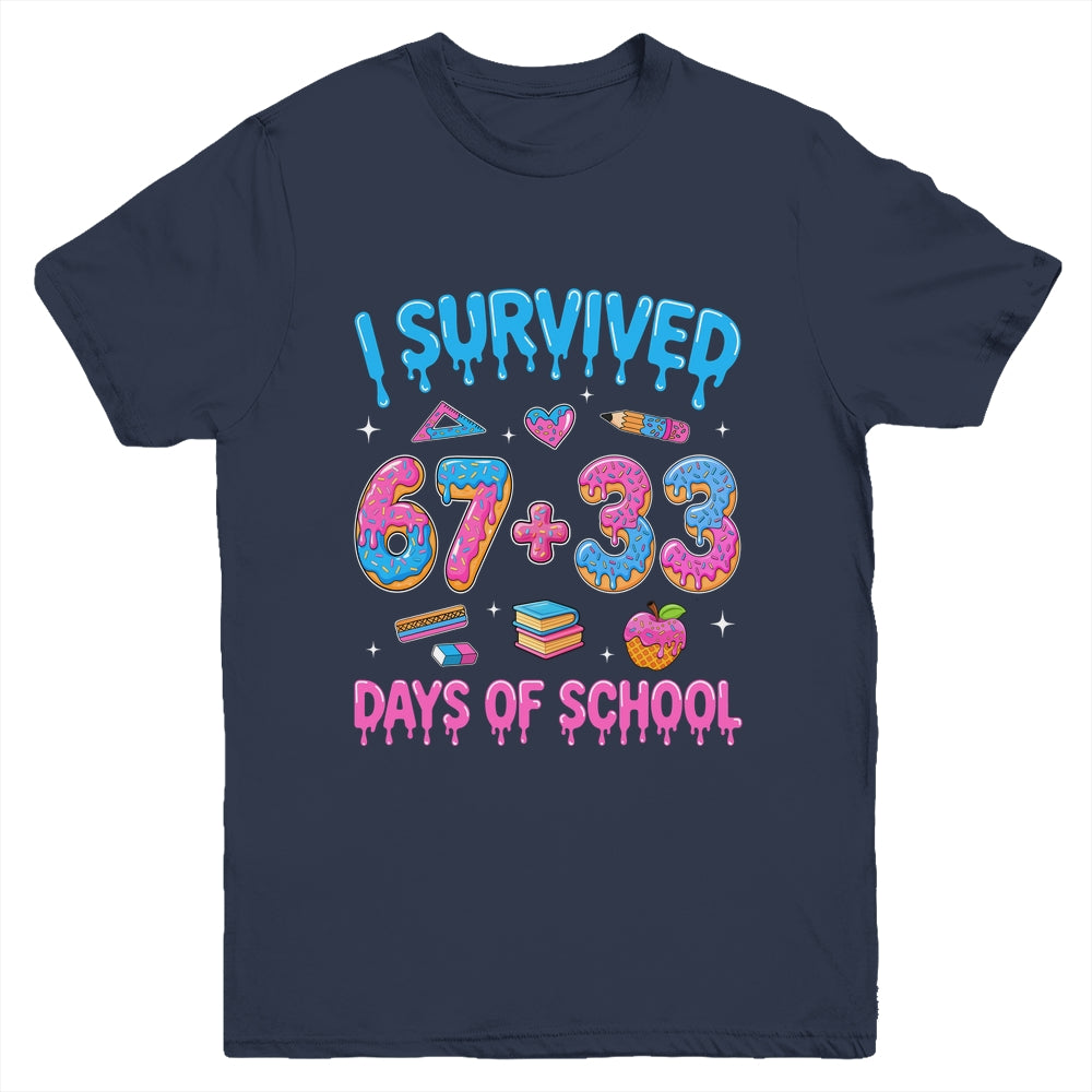 I Survived 100 Days Of School I Survived 67 Days 6 7 Meme Youth Shirt | teecentury