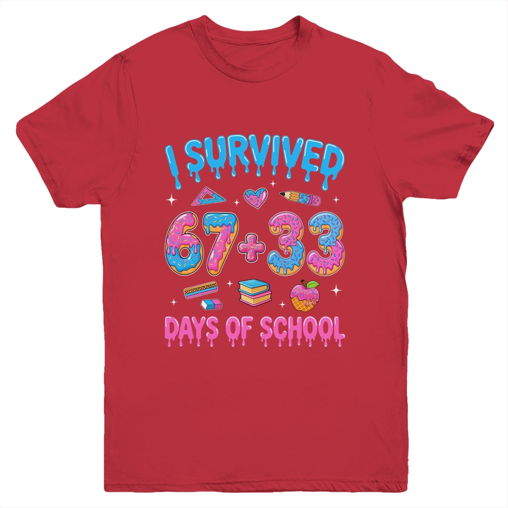 I Survived 100 Days Of School I Survived 67 Days 6 7 Meme Youth Shirt | teecentury