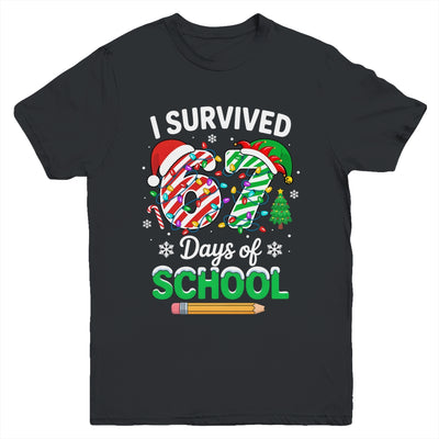 I Survived 67 Days Of School Christmas Teachers Students Youth Shirt | teecentury