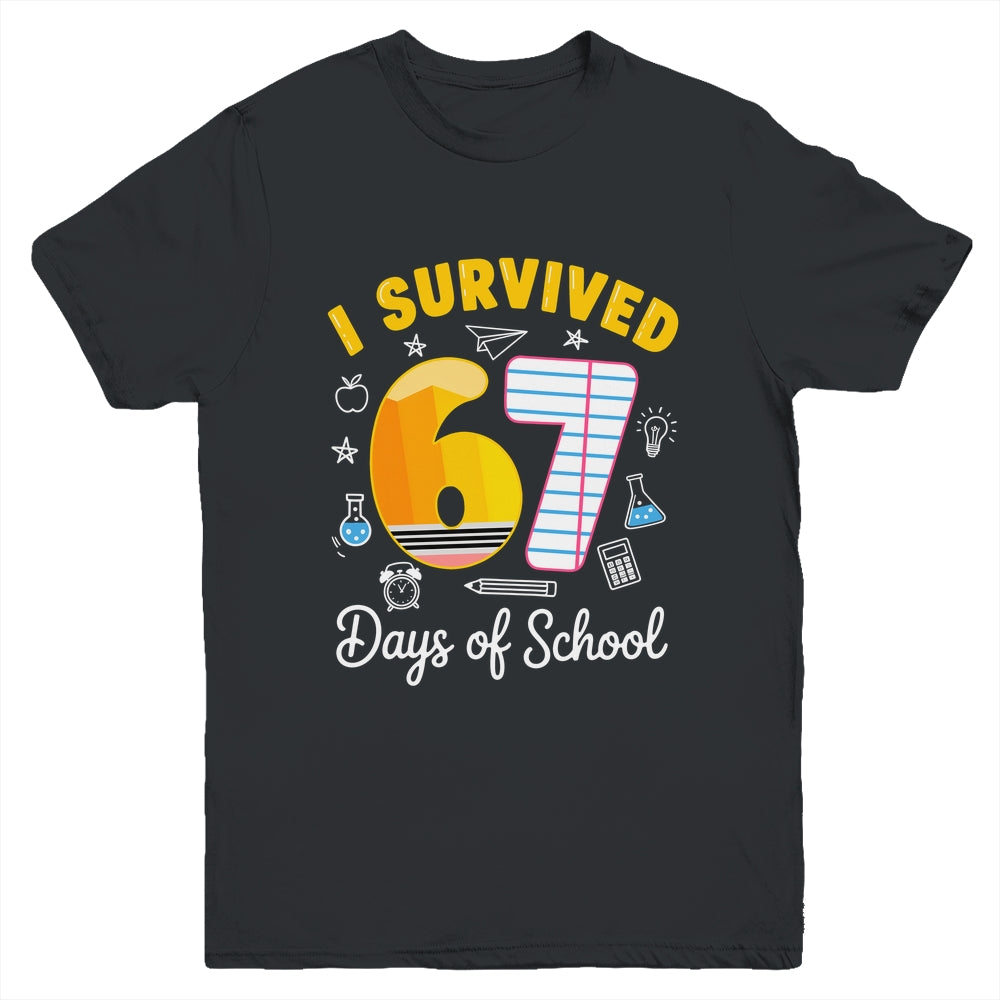 I Survived 67 Days Of School Funny Meme Teacher Student Youth Shirt | teecentury