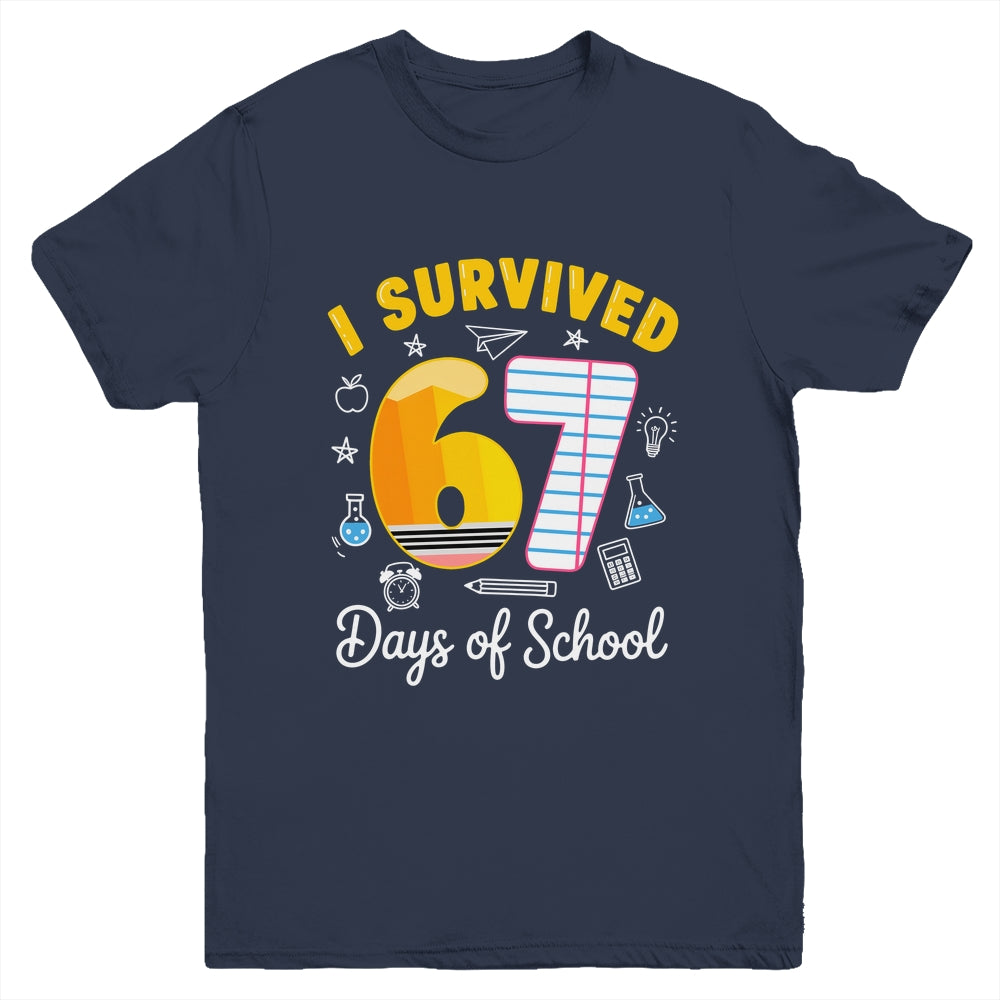 I Survived 67 Days Of School Funny Meme Teacher Student Youth Shirt | teecentury