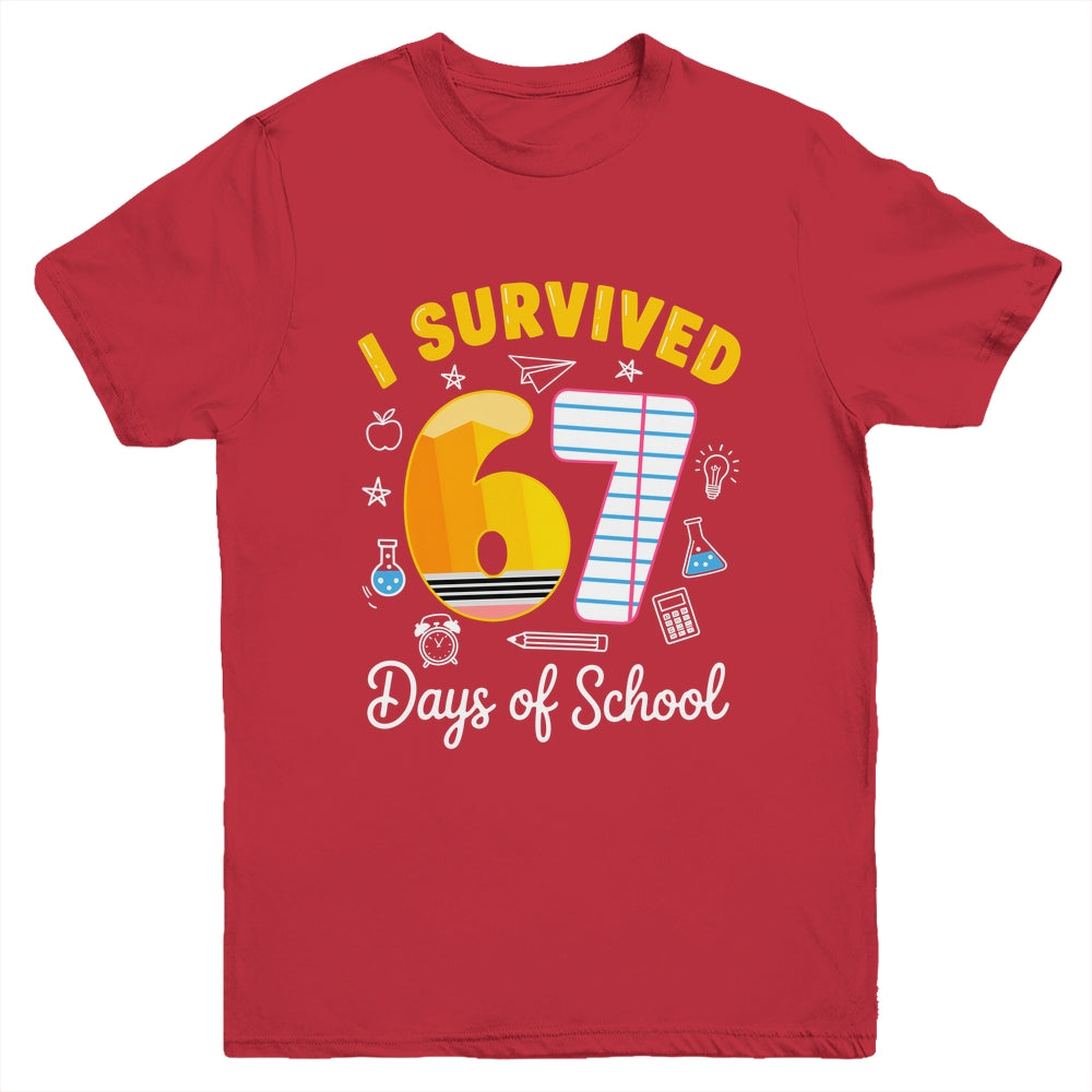 I Survived 67 Days Of School Funny Meme Teacher Student Youth Shirt | teecentury