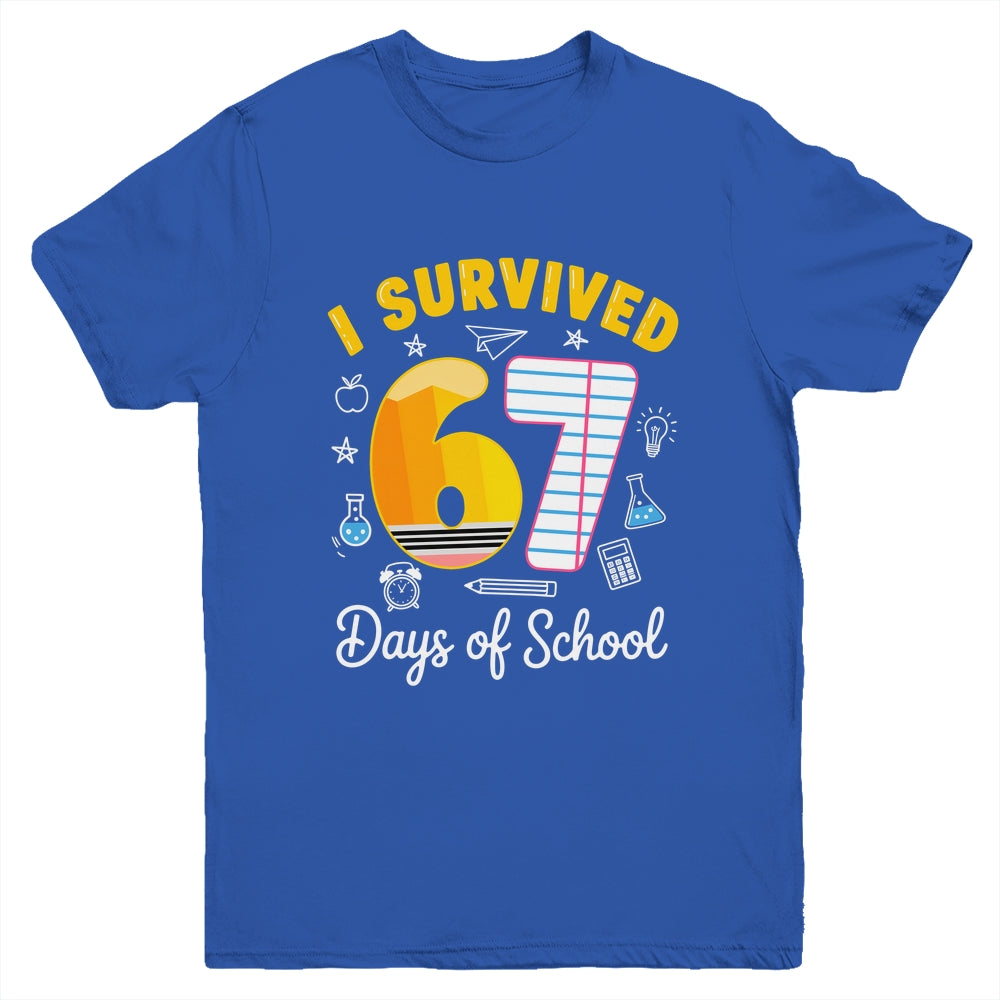 I Survived 67 Days Of School Funny Meme Teacher Student Youth Shirt | teecentury