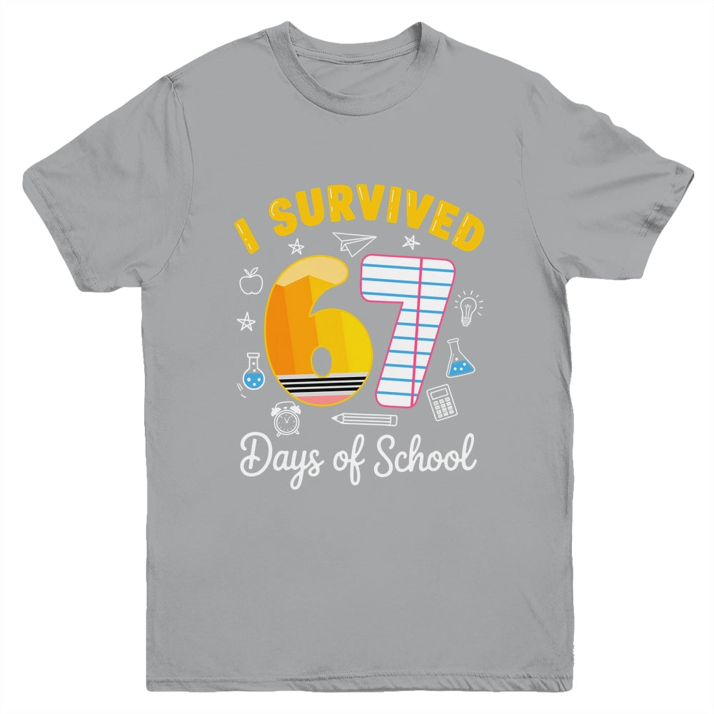 I Survived 67 Days Of School Funny Meme Teacher Student Youth Shirt | teecentury