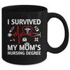 I Survived My Mom's Nursing Degree Proud Son Daughter Nurse Mug | teecentury