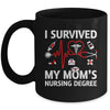 I Survived My Mom's Nursing Degree Proud Son Daughter Nurse Mug | teecentury