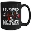 I Survived My Mom's Nursing Degree Proud Son Daughter Nurse Mug | teecentury