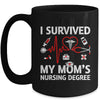 I Survived My Mom's Nursing Degree Proud Son Daughter Nurse Mug | teecentury