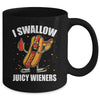 I Swallow Juicy Wieners Funny Joke Sarcastic Adult Humor Mug | teecentury