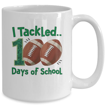 I Tackled 100 Days Of School Football Students Boys Kids Mug | teecentury