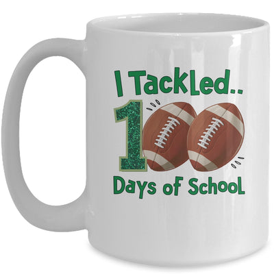 I Tackled 100 Days Of School Football Students Boys Kids Mug | teecentury