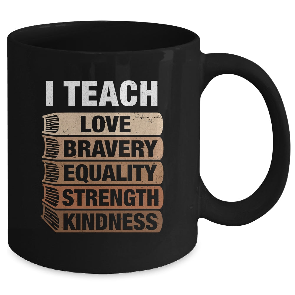 I Teach Black History Month Melanin Afro African Teachers Mug | teecentury