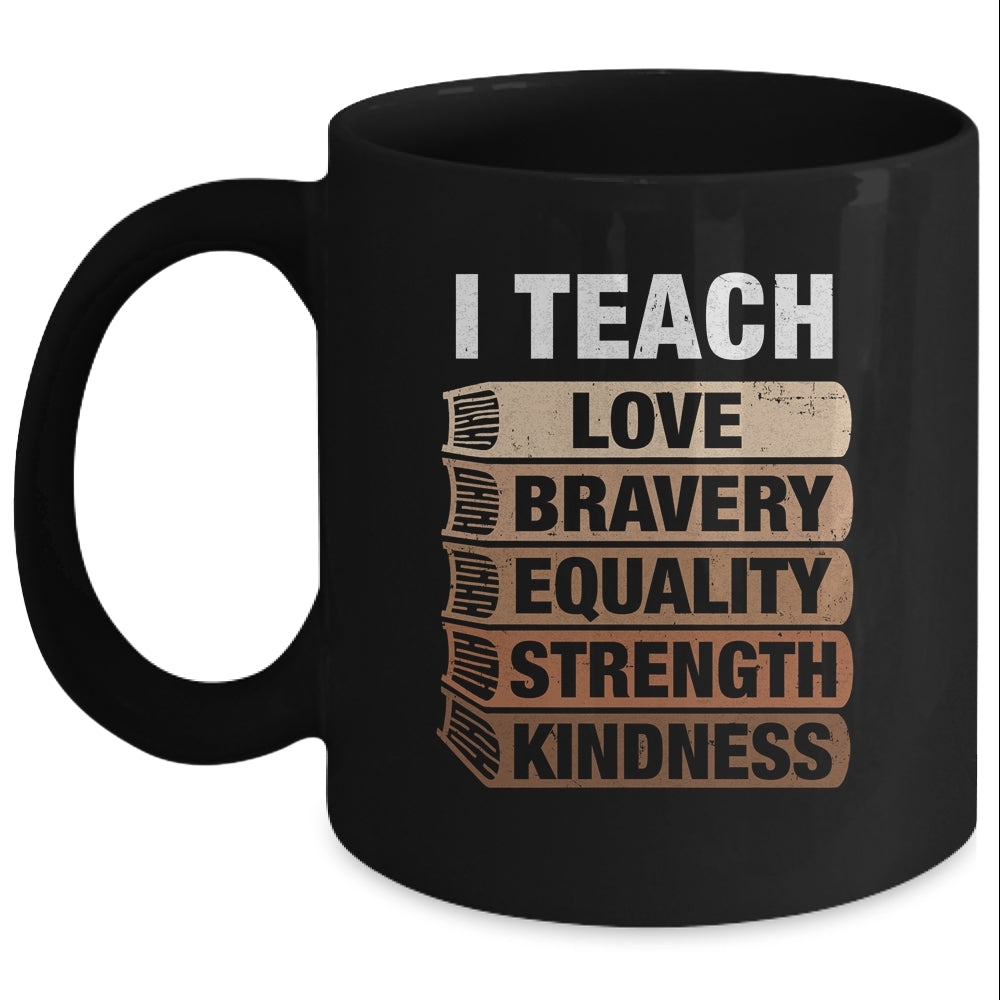I Teach Black History Month Melanin Afro African Teachers Mug | teecentury
