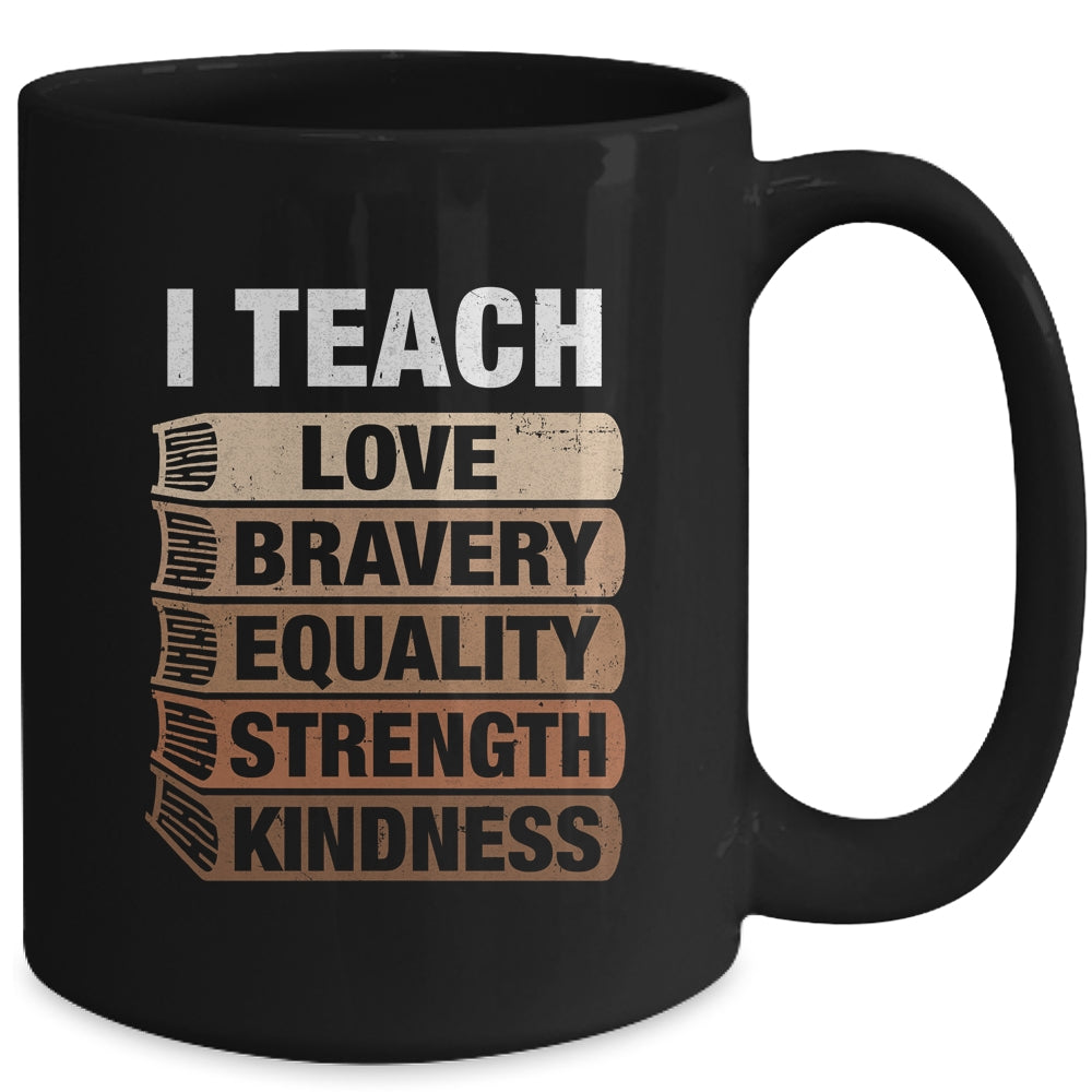 I Teach Black History Month Melanin Afro African Teachers Mug | teecentury