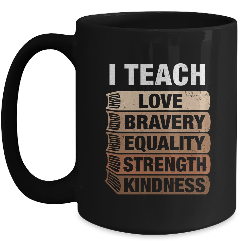 I Teach Black History Month Melanin Afro African Teachers Mug | teecentury