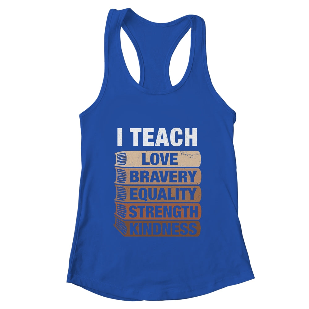 I Teach Black History Month Melanin Afro African Teachers Shirt & Tank Top | teecentury