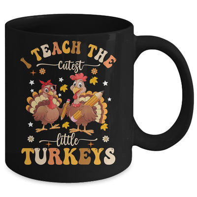 I Teach The Cutest Little Turkeys Thanksgiving Teacher Cool Mug | teecentury