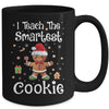 I Teach The Smartest Cookies Christmas Gingerbread Santa Hat Mug | teecentury