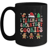 I Teach The Smartest Cookies Christmas Xmas Teacher Groovy Mug | teecentury