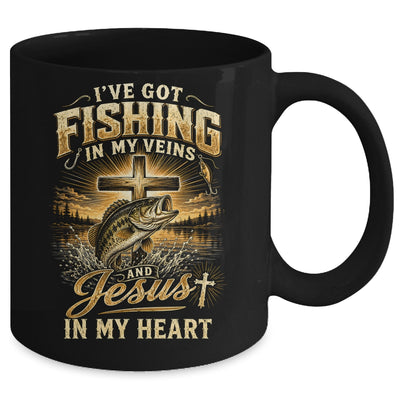 I'Ve Got Fishing In My Veins Jesus In My Heart Christian Men Mug | teecentury