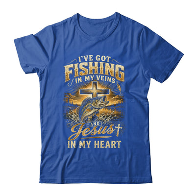 I'Ve Got Fishing In My Veins Jesus In My Heart Christian Men Shirt & Hoodie | teecentury