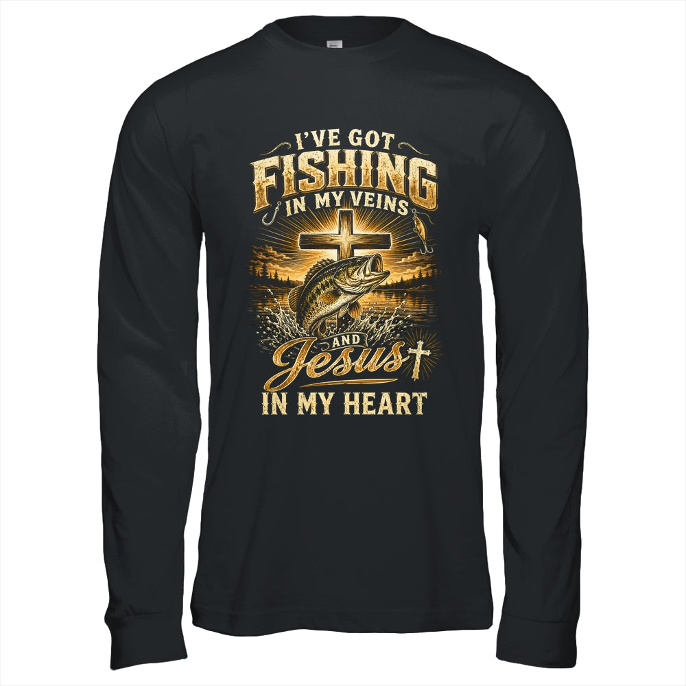 I'Ve Got Fishing In My Veins Jesus In My Heart Christian Men Shirt & Hoodie | teecentury
