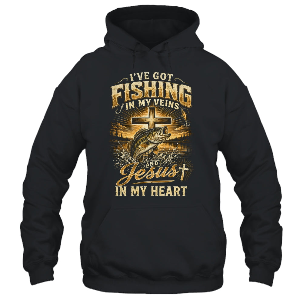 I'Ve Got Fishing In My Veins Jesus In My Heart Christian Men Shirt & Hoodie | teecentury