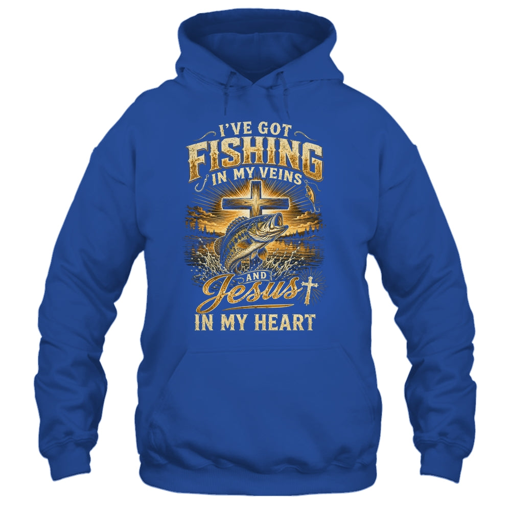 I'Ve Got Fishing In My Veins Jesus In My Heart Christian Men Shirt & Hoodie | teecentury