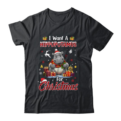 I Want A Hippopotamus For Christmas Hippo Candy Santa Shirt & Sweatshirt | teecentury