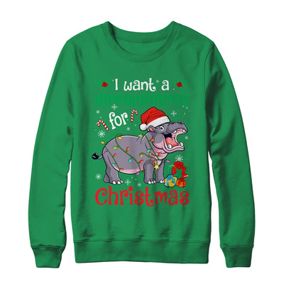 I Want A Hippopotamus For Christmas Xmas Hippo Kid Women Shirt & Sweatshirt | teecentury