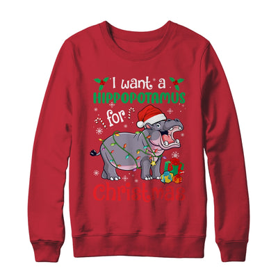 I Want A Hippopotamus For Christmas Xmas Hippo Kid Women Shirt & Sweatshirt | teecentury