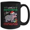 I Want A Hippopotamus For Christmas Xmas Hippo Kid Women Mug | teecentury