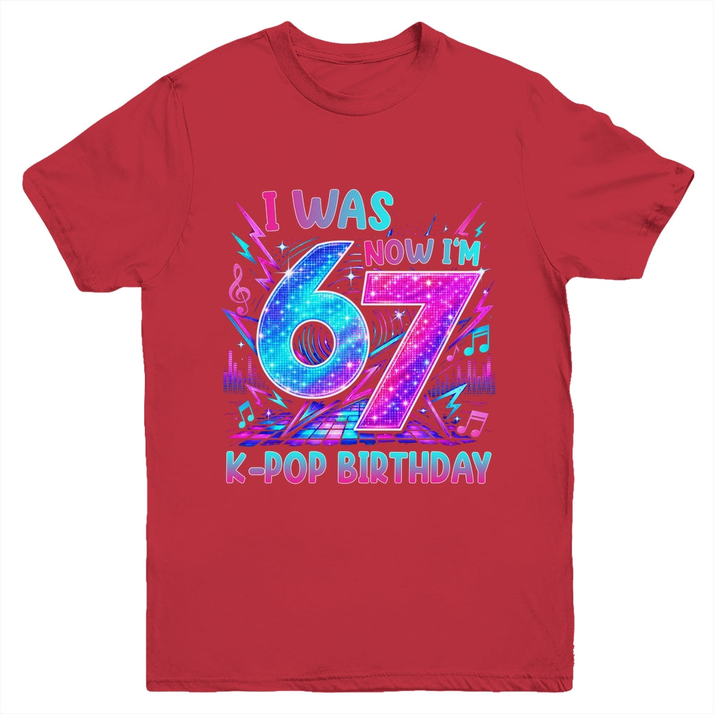 I Was 6 Now I'M 7 Kpop Birthday Girl Gifts For Kids Girls Youth Shirt | teecentury