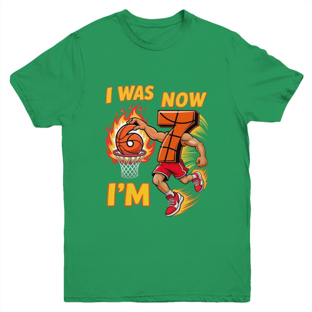 I Was 6 Now I'm 7 Basketball 6 7 Meme Birthday Boy Funny Youth Shirt | teecentury