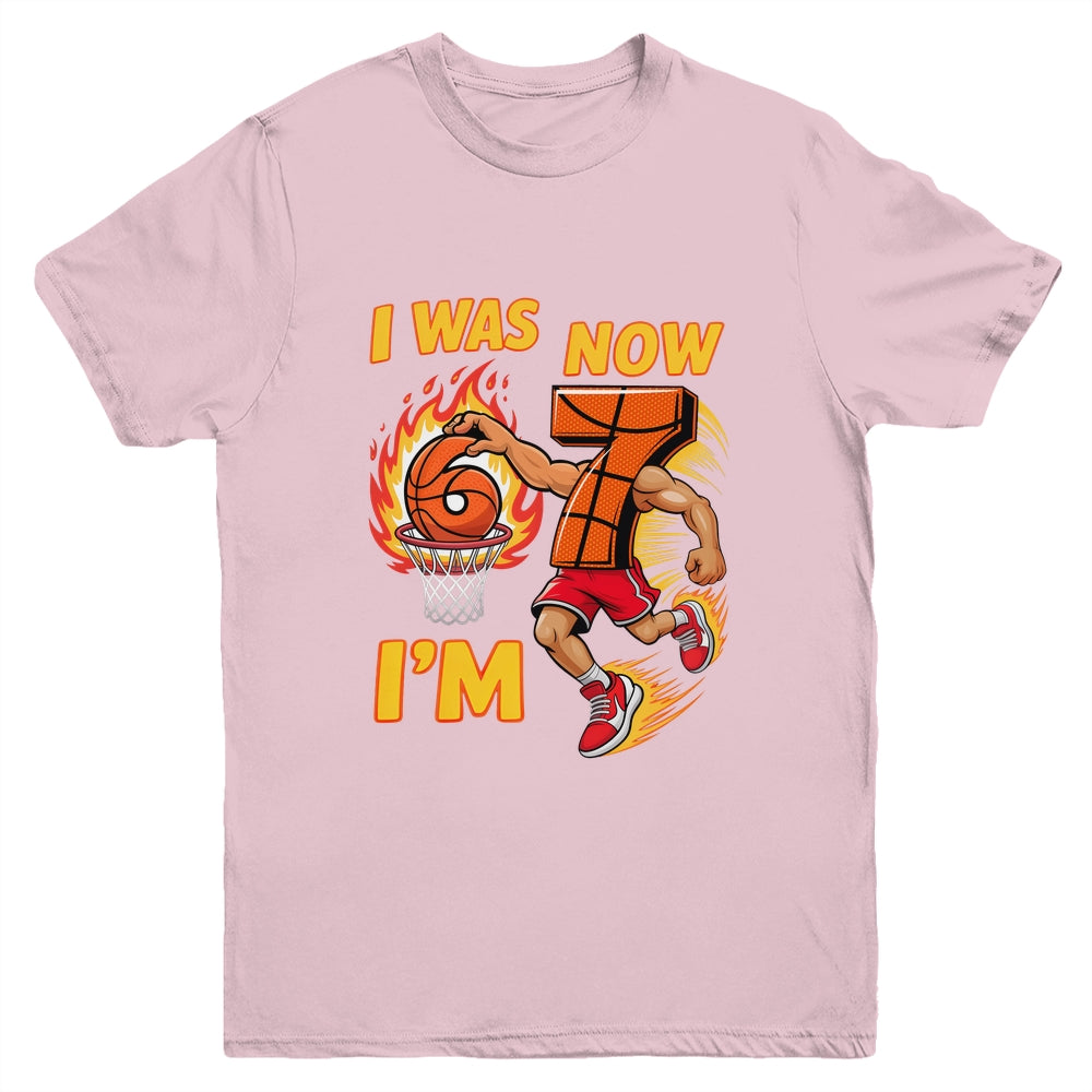 I Was 6 Now I'm 7 Basketball 6 7 Meme Birthday Boy Funny Youth Shirt | teecentury