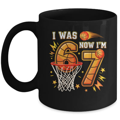 I Was 6 Now I'm 7 Birthday Boy Basketball Funny 6 7 Meme Kid Mug | teecentury