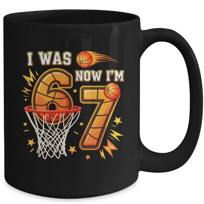 I Was 6 Now I'm 7 Birthday Boy Basketball Funny 6 7 Meme Kid Mug | teecentury