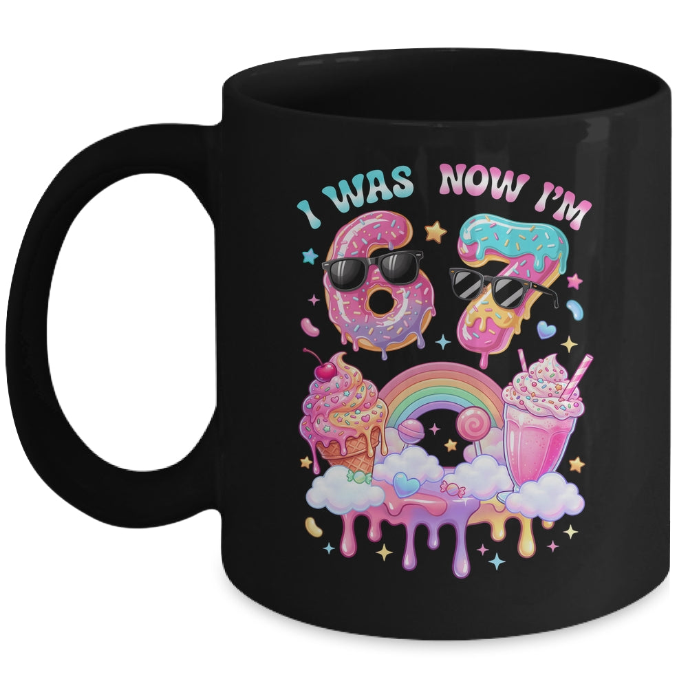 I Was 6 Now I'm 7 Ice Cream Dripping 67 Meme Kids Birthday Mug | teecentury