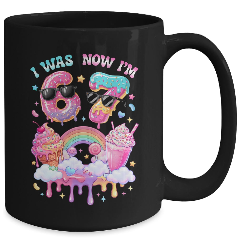 I Was 6 Now I'm 7 Ice Cream Dripping 67 Meme Kids Birthday Mug | teecentury