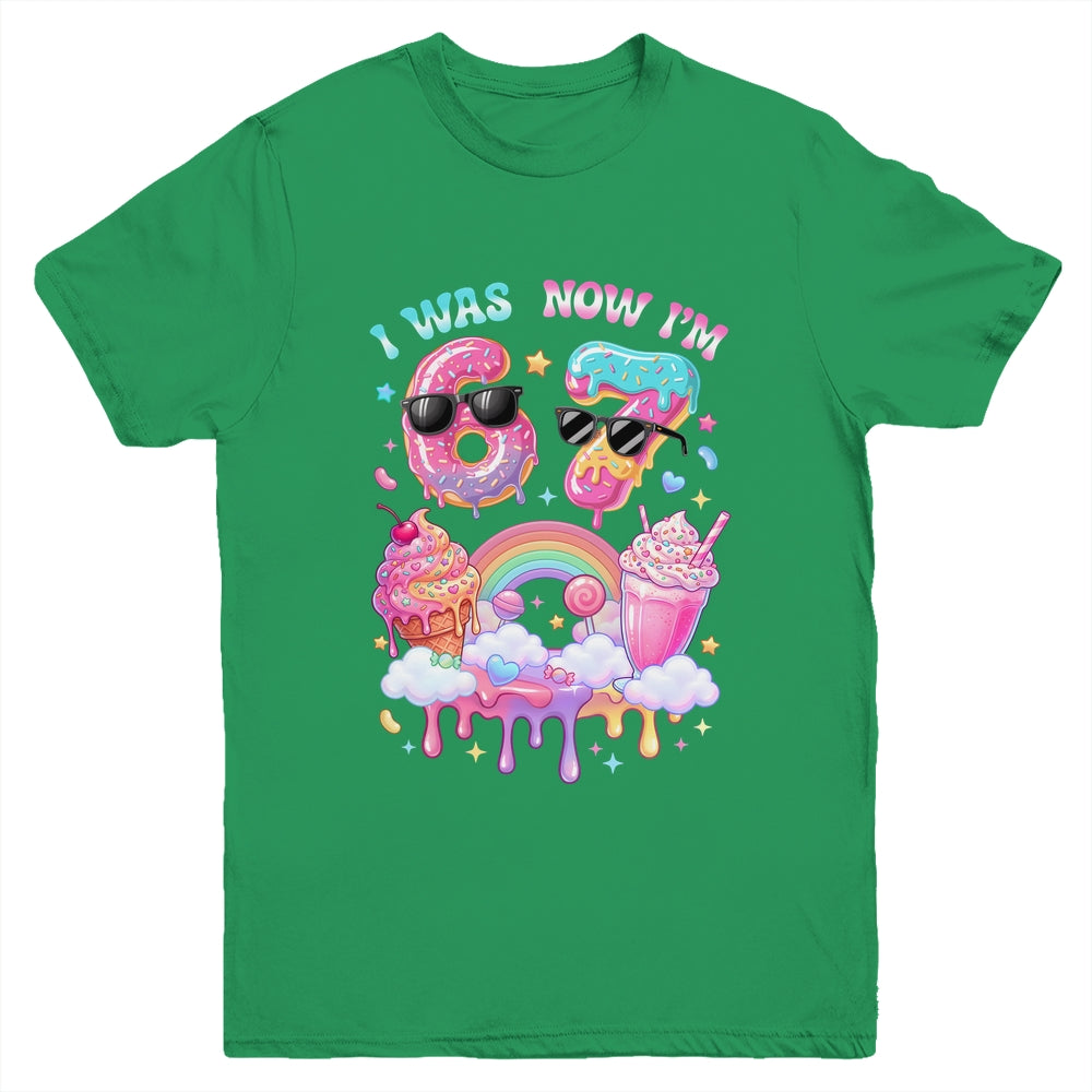 I Was 6 Now I'm 7 Ice Cream Dripping 67 Meme Kids Birthday Youth Shirt | teecentury