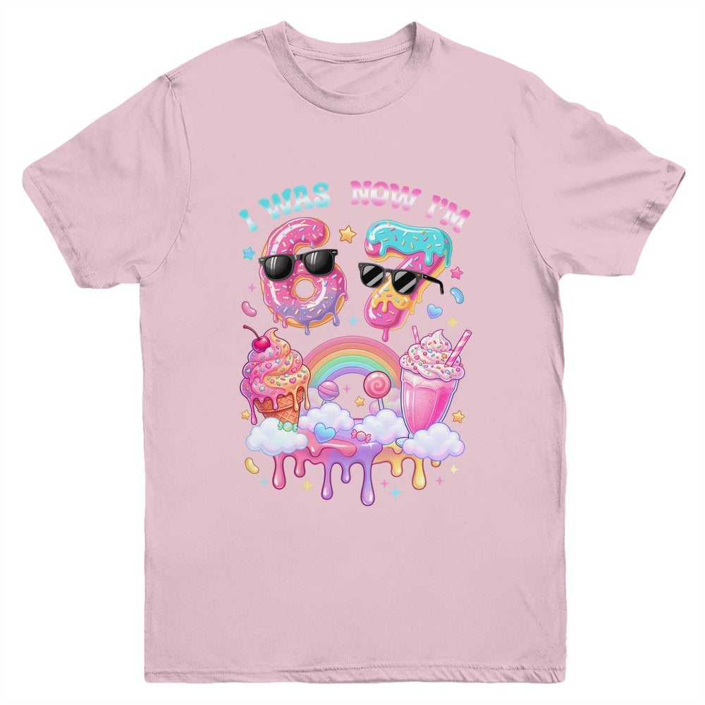 I Was 6 Now I'm 7 Ice Cream Dripping 67 Meme Kids Birthday Youth Shirt | teecentury