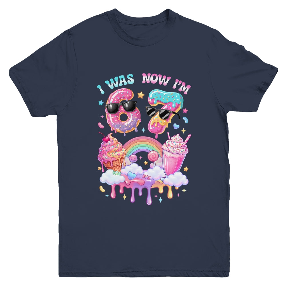 I Was 6 Now I'm 7 Ice Cream Dripping 67 Meme Kids Birthday Youth Shirt | teecentury